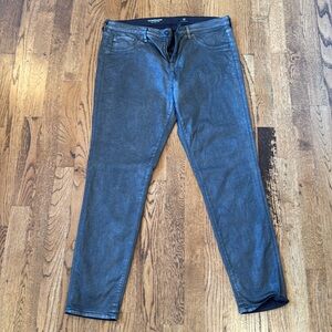 AG Sz32r Silverish almost wax finish The Legging Ankle - super skinny ankle